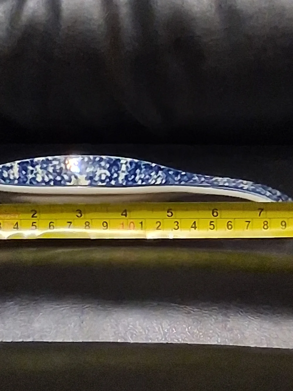 Thompson Blue and Red Snowman Ceramic Spoon Rest